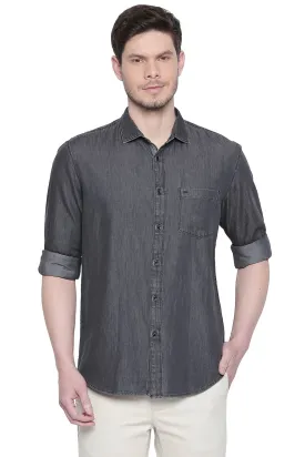 Slim Fit Indigo Twill Shirt