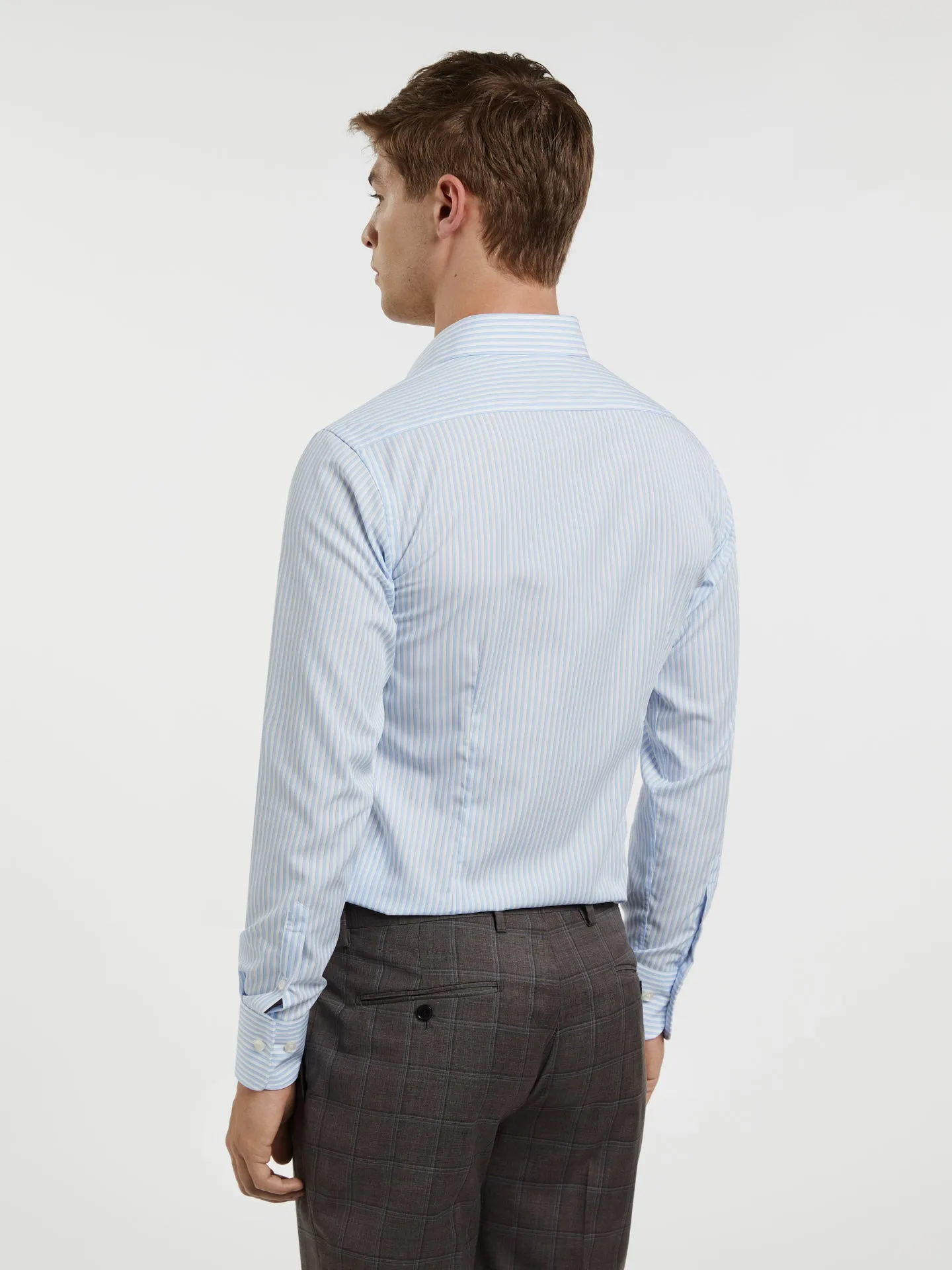 Slim Fit Non-Iron stripes Formal Shirt