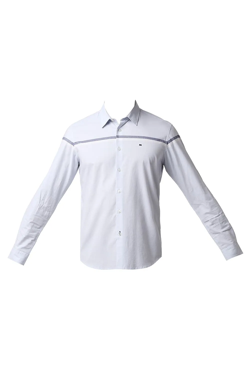 Slim Fit Oxford Engineering Weft Stripe Shirt