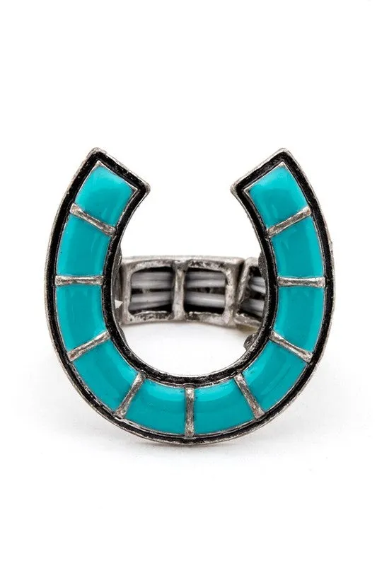 TEEK - Horse Shoe Iconic Western Stretch Ring