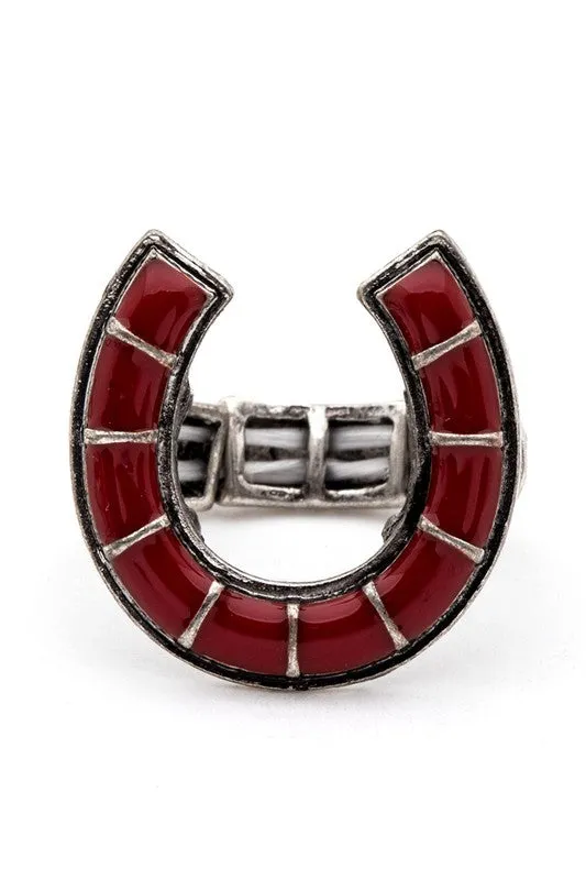 TEEK - Horse Shoe Iconic Western Stretch Ring