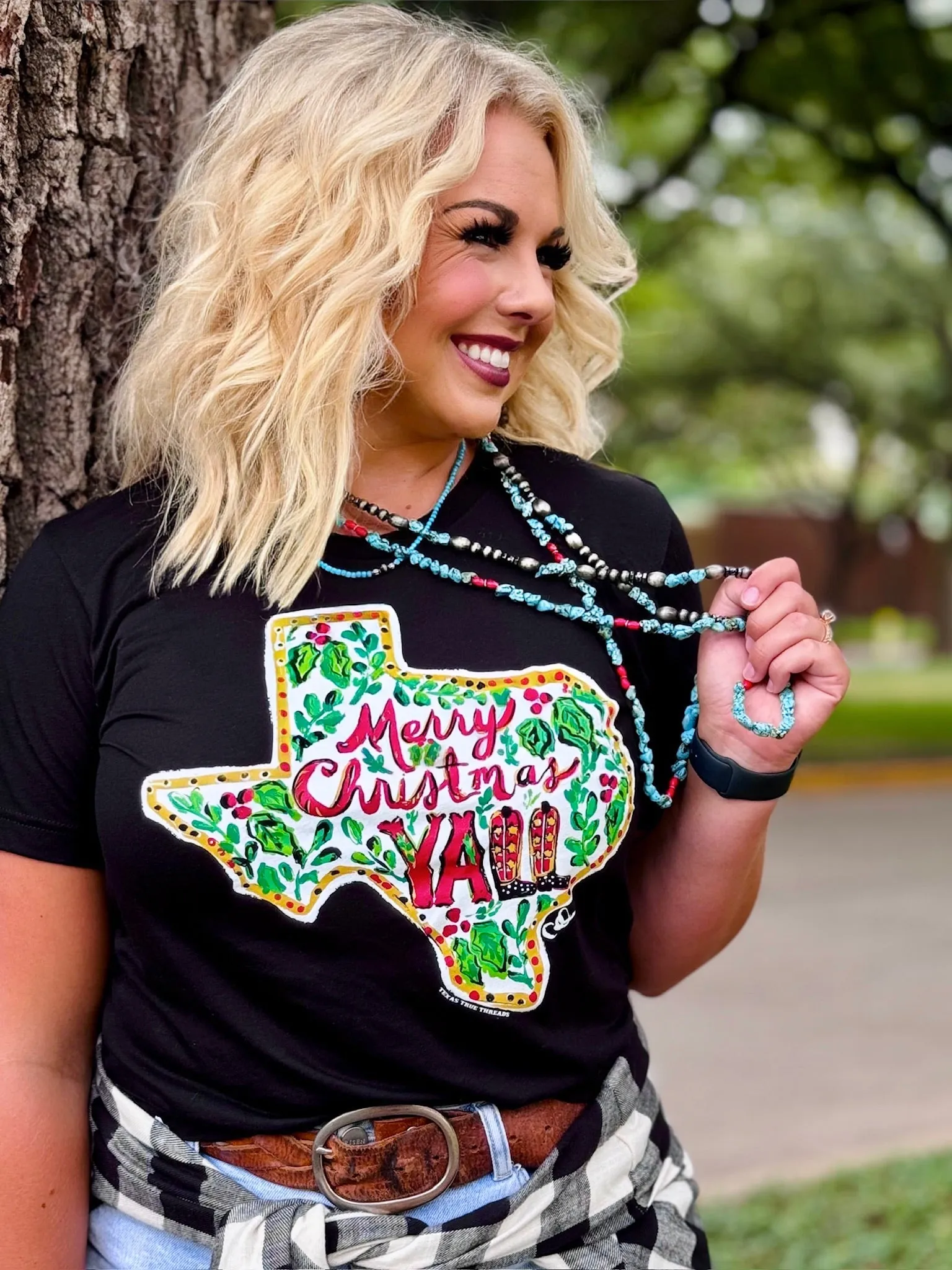 Texas True Threads Callie Ann Stelter Merry Christmas Y'all Tee