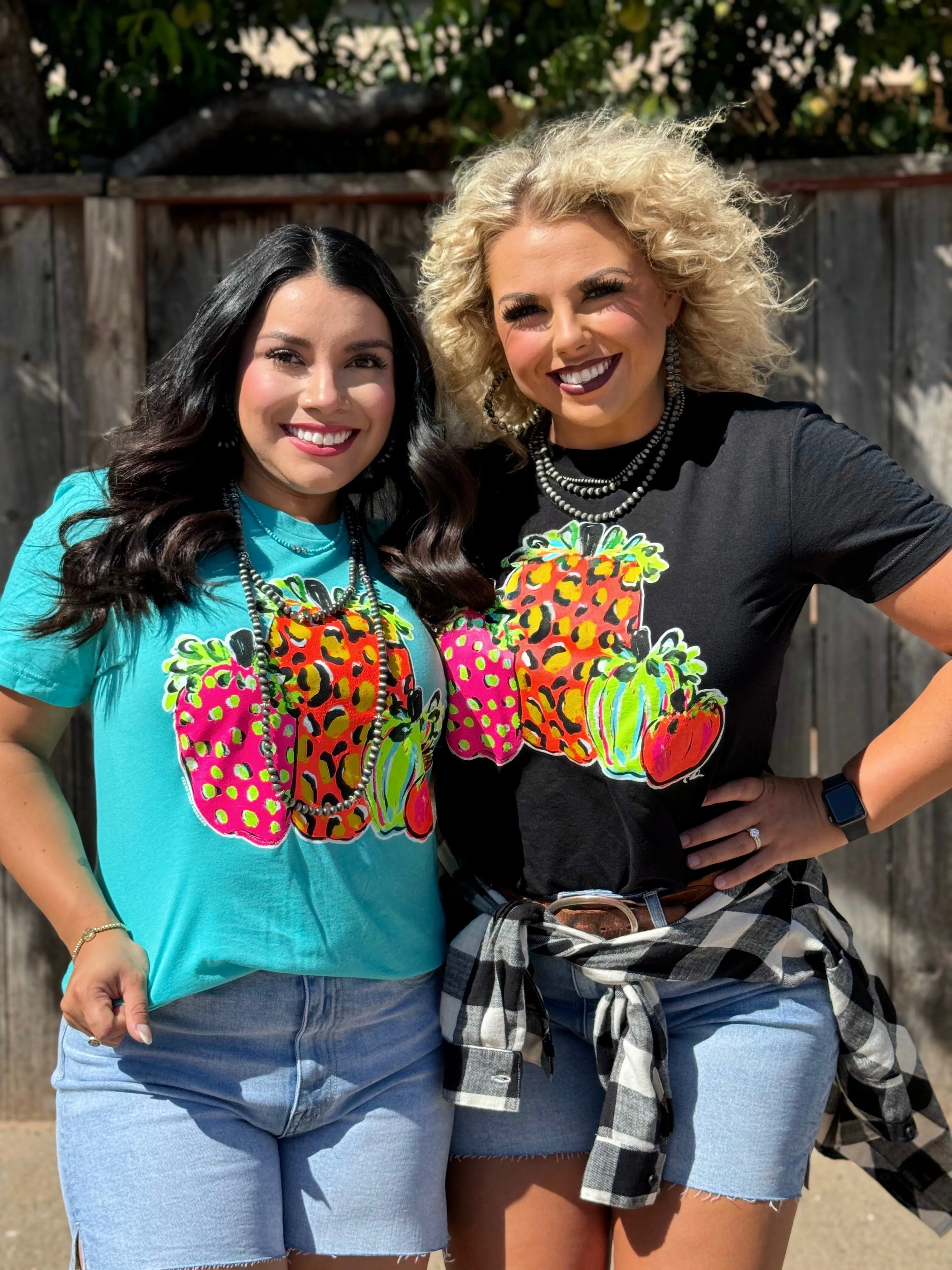 Texas True Threads Callie Ann Stelter Neon Pumpkins Tee