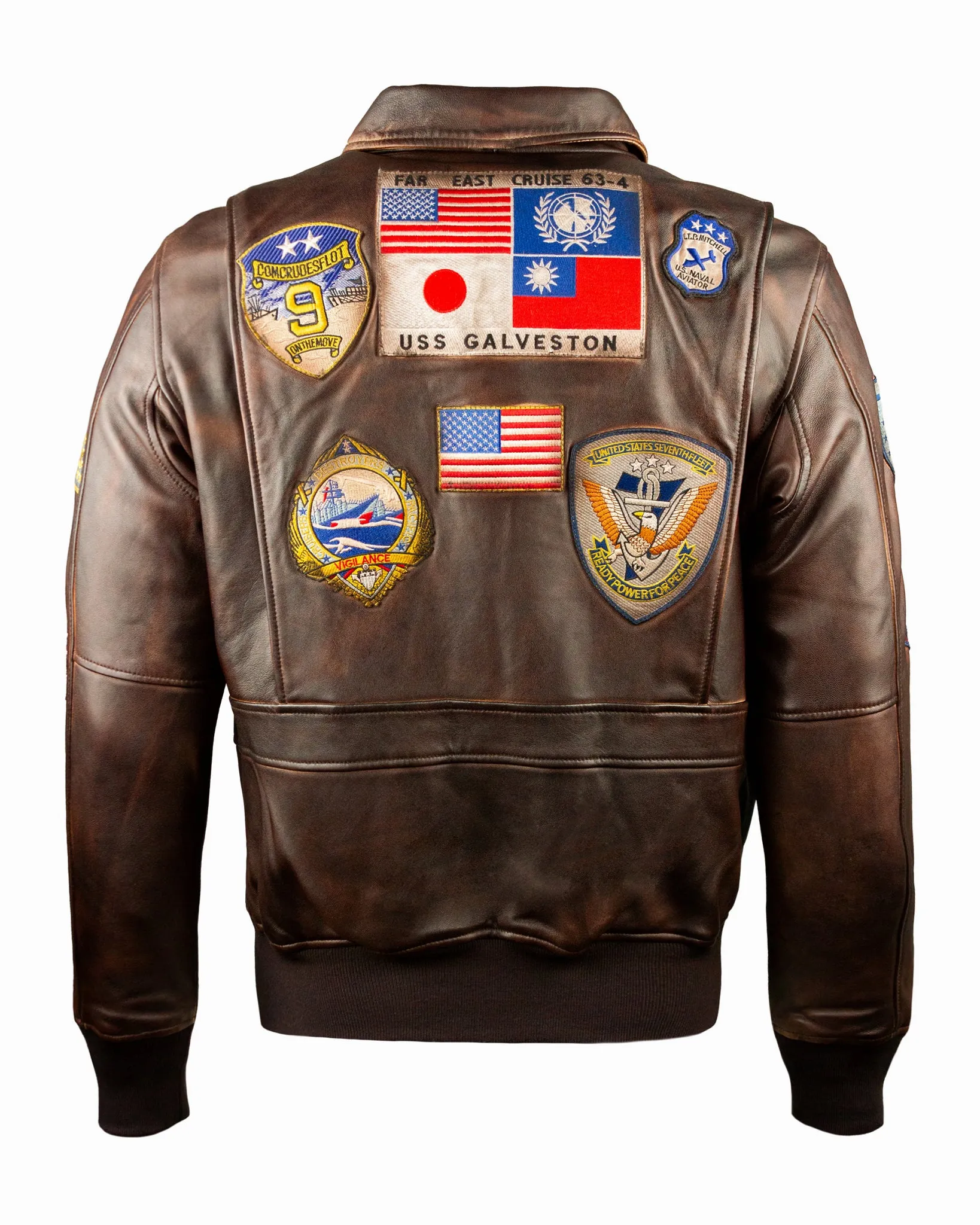 TOP GUN® VINTAGE OFFICIAL SIGNATURE SERIES LEATHER JACKET