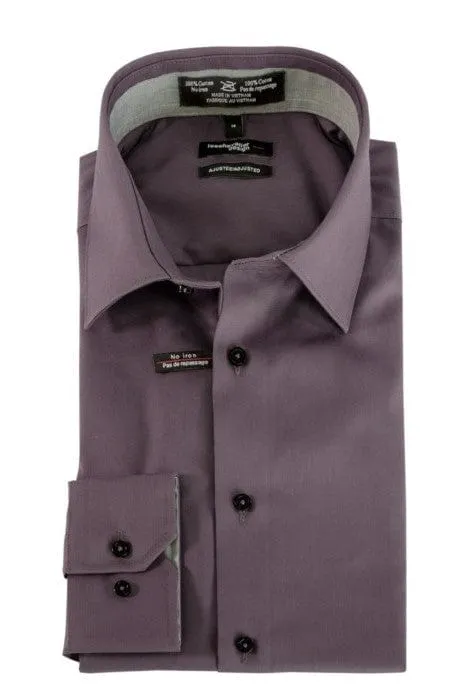 Upgrade Your Style in our Slim Fit 100% Cotton Non-Iron Dress Shirts Available in 10 Colors