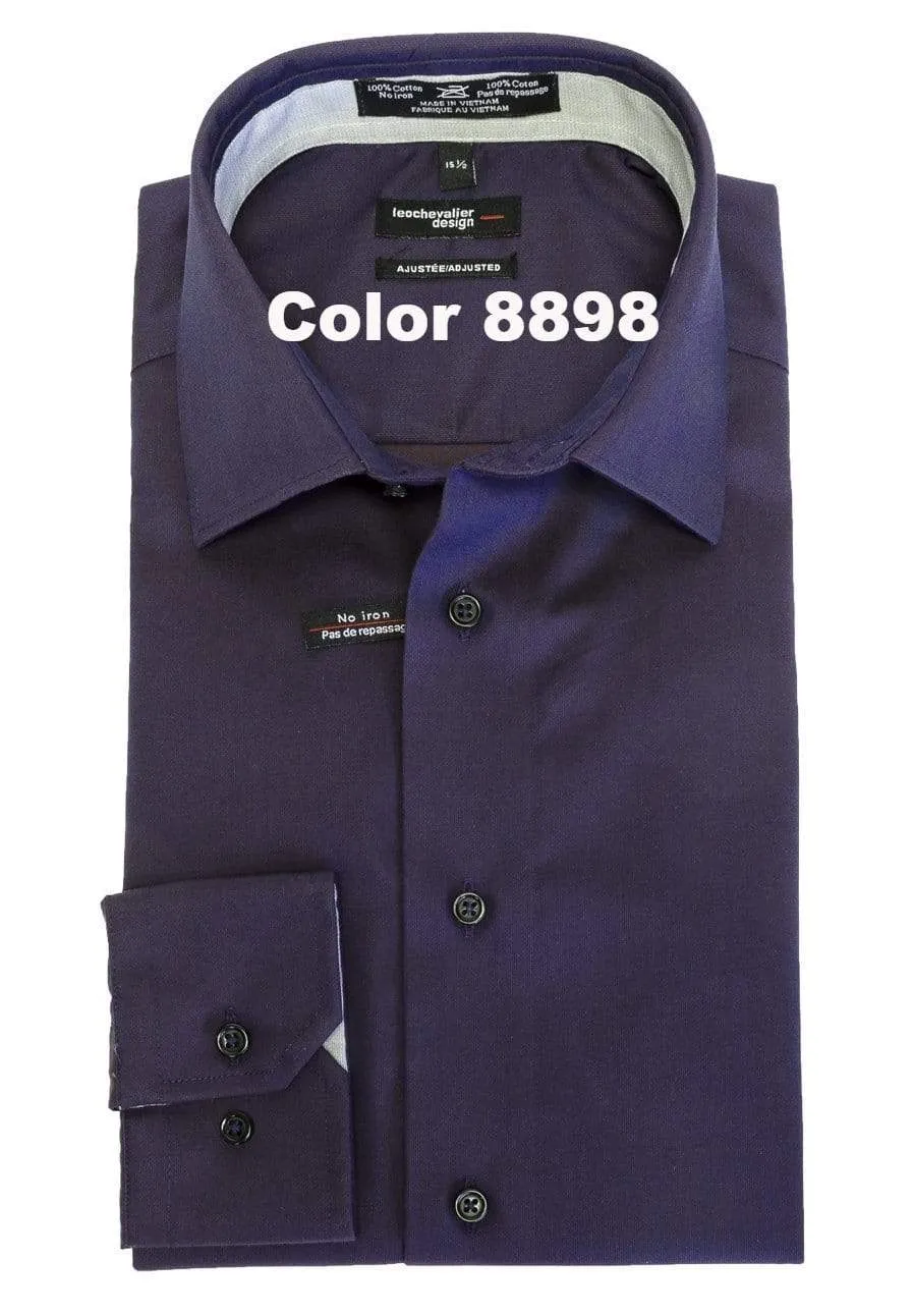 Upgrade Your Style in our Slim Fit 100% Cotton Non-Iron Dress Shirts Available in 10 Colors