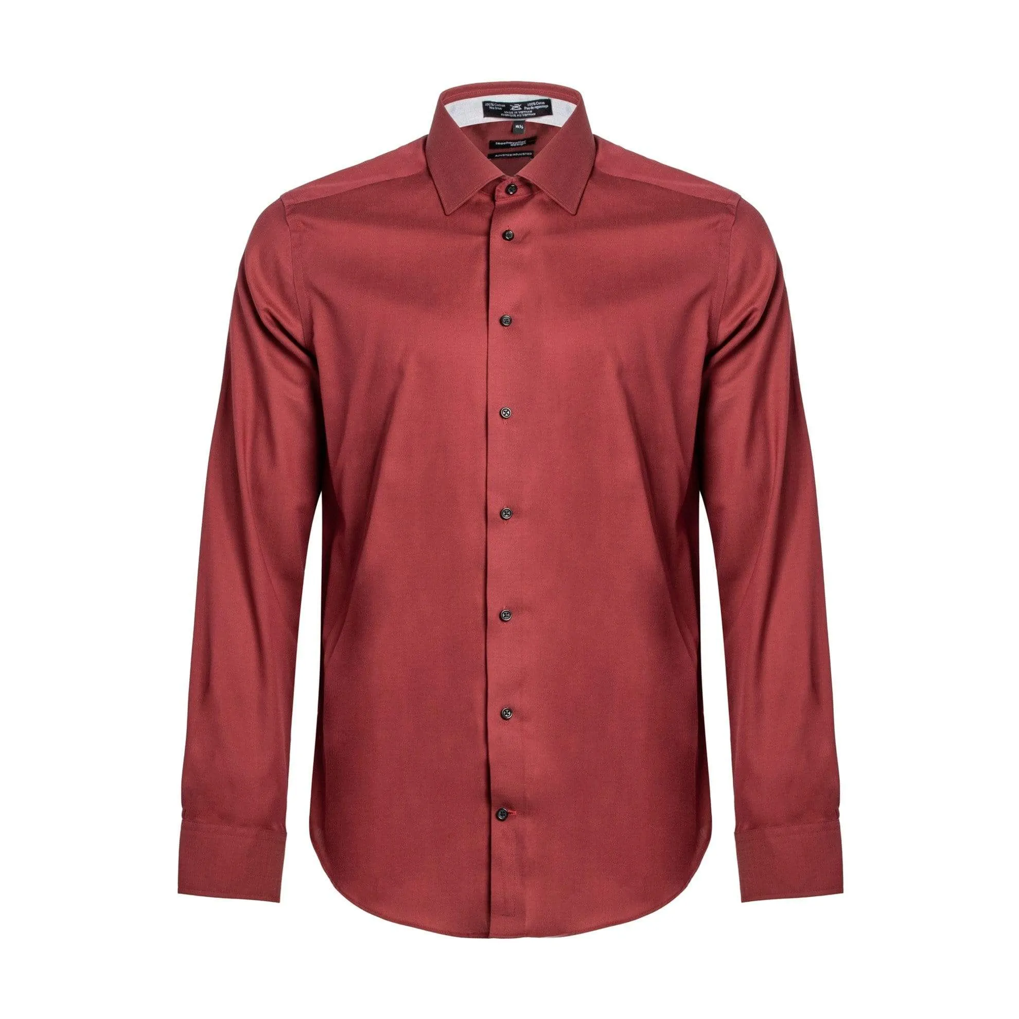 Upgrade Your Style in our Slim Fit 100% Cotton Non-Iron Dress Shirts Available in 10 Colors